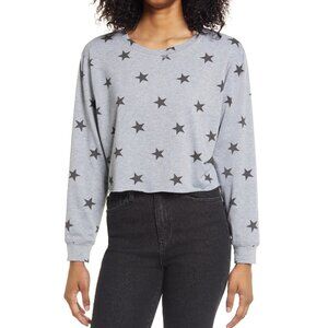 LA LA LAND CREATIVE CO.Stars Print Boxy Crop Sweatshirt